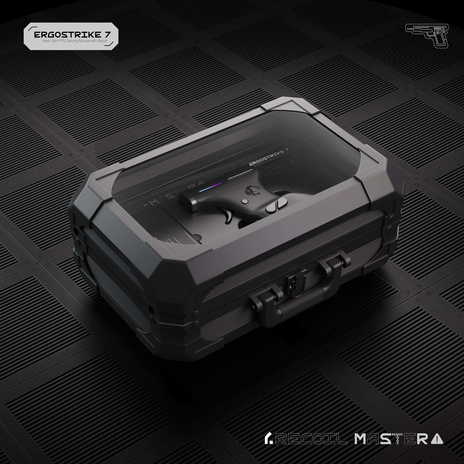 ErgoStrike7 Ergonomic Gaming Mouse & Armory Case Kit